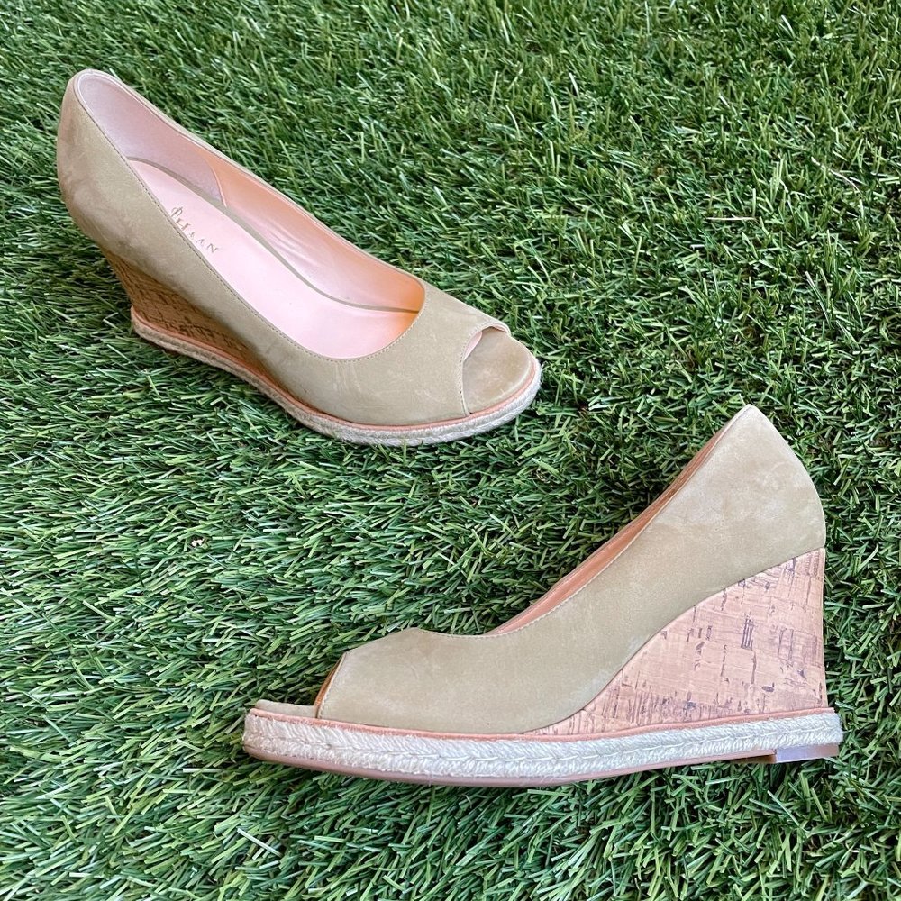 Cole Haan Jocelyn green cork espadrille wedge